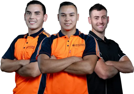 Three Hycool technicians in uniform